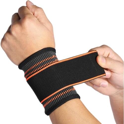 1 Piece Wrist Brace Elastic Compression Hand Band Sport Bandage Wristband Tennis Gym Support Wrist Strap Wrap Men Women