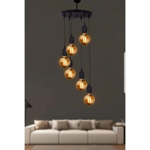 Dekorasyon Salon Edison Loft tarzı Vintage Endüstriyel Retro kolye lamba ış Metal LED avize aydınlatma parlaklık oturma