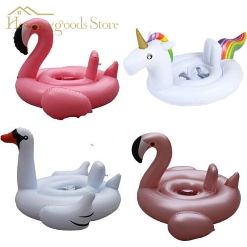 0-4 Years Old Flamingo Baby Seat Float Swimming Pool Party Unicorn Swimming Ring Children Swimming Pool