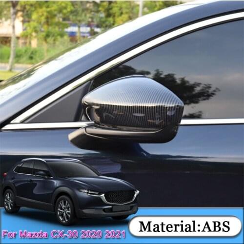 For Mazda CX-30 2020 2021 Car Styling ABS Car External Rearview Mirror Cover Sequins Auto Stickers Car Decoration Accessories