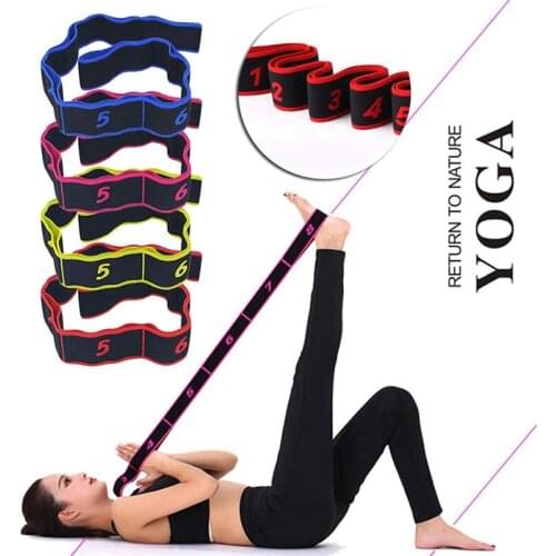 Yoga Pull Strap Belt Elastic Bands for Fitness Exercise Equipment Nylon Latex Dance GYM Fitness Exercise Resistance Bands