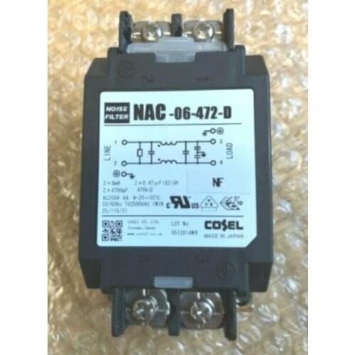 Power Line Filters AC 1-250 / DC250 6A 0.5 mA NAC-06-472-D Noise Filter