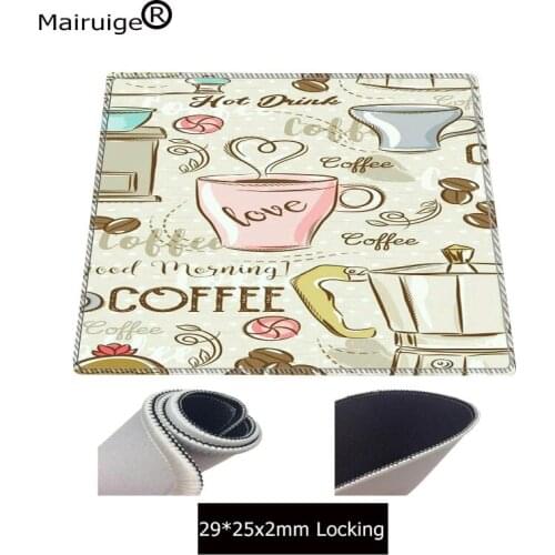 Mairuige Computer Mouse Pad Mousepads Decorate Your Desk Non-Skid Rubber Speed Version Mouse Pad For Coffee Scenery pattern