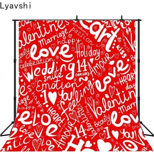 Lyavshi Vinyl Photography Background Love Computed Printed Valentines Day Backdrops for Photo Studio