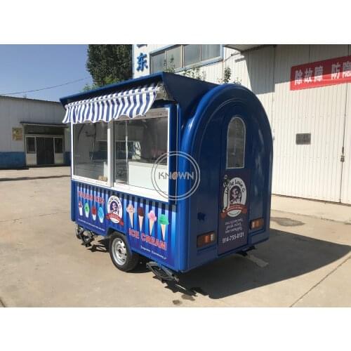 2019 new design food cart 250cm long food trailer customized mobile food trailer multifunctional food kiosk