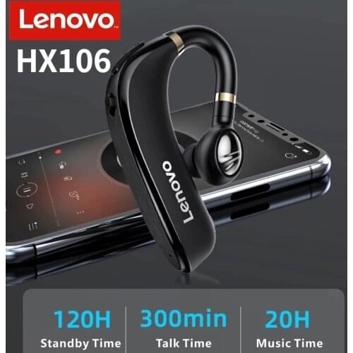 Original Lenovo HX106 Bluetooth Earphone Pro Ear Hook Wireless Bluetooth 5.0 Earbud With Microphone 40 Hours For Driving Meeting