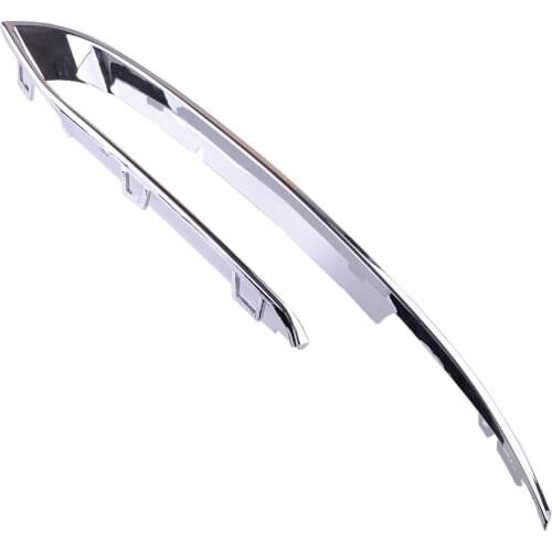 Front Left Chrome Fog Light Trim Fit for BMW 5 Series F10 F11 ActiveHybrid 5 Base 6Cyl 3.0L 2014 2015 2016 ABS Chrome