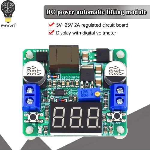 25W Boost Buck Converter DC 5-25V to 0.5-25V 5v 12v Adjustable Step Up Down Power Supply Module Voltage Regulator led Voltmeter