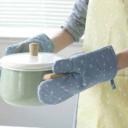 Oven Glove Heatproof Mitten Kitchen Cooking Microwave Oven Mitt Insulated Non-slip Gloves Insulation Heat Resistant Bbq Glove