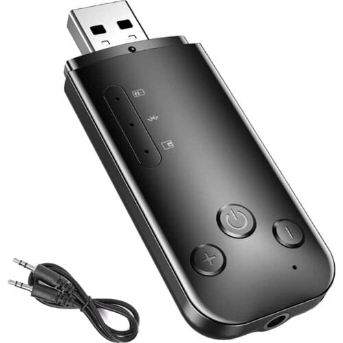 Bluetooth Receiver Transmitter, Bluetooth 5.0 3 in 1 Bluetooth Adapter for TV/Car Support, USB and FM Connection