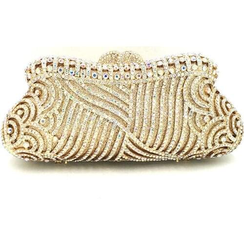 Luxury women evening party bag diamonds luxury crystal purses crystal clutches wallet Nigeria bridal wedding party small purses