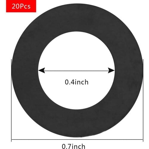 US STOCK Nozzle Hose Washer Ring Pipe Bellows Tube Shower Hose Washers Black Seal O-Ring Hose Gasket for Shower Head and Hose 20