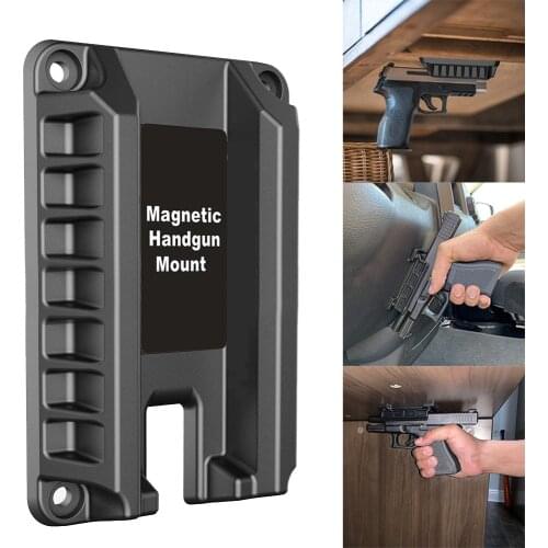 Tactical Magnetic Gun Mount Quick Draw Gun Magnet Holder Concealed Handgun Pistol Holster for Vehicle & Home Hunting Accessories