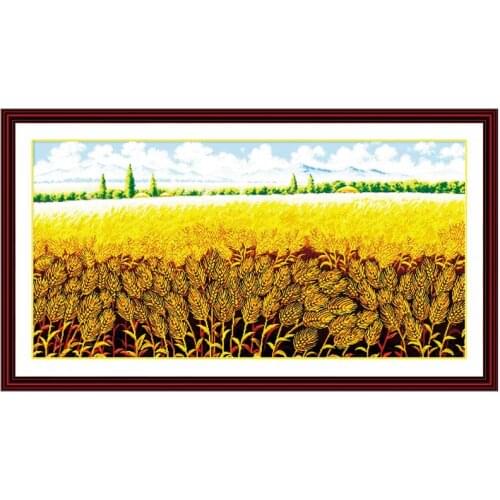 Harvest scenery painting counted 11CT 14CT DIY kit Chinese wholesale Cross Stitch embroidery needlework Sets home decor