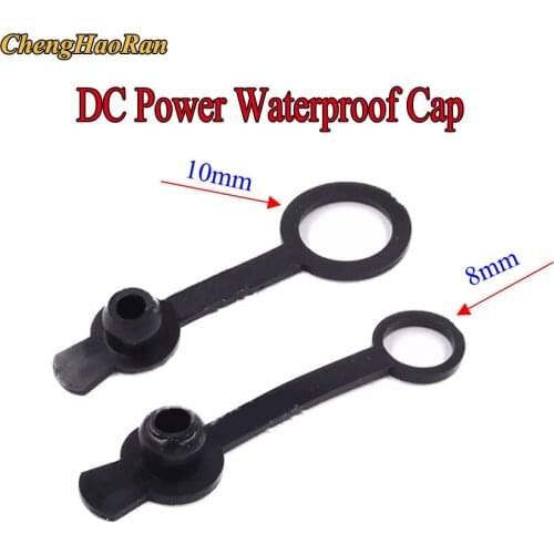 10Pcs DC power Waterproof Cap 5.5*2.1mm 5.5*2.5mm Jack Charging Socket Connector Diameter 8mm 10mm