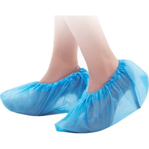 100Pcs thick Plastic Waterproof Disposable Shoe Covers non-slip wear-resistant Rainy Day Floor Protector Clean Foot Shoe Cover