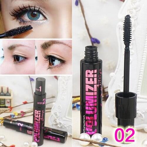 3D Black Mascara Double-effect Lengthening Thick Curling Waterproof Eyelashes Long-wearing Women Eye Comestics Maquiagem