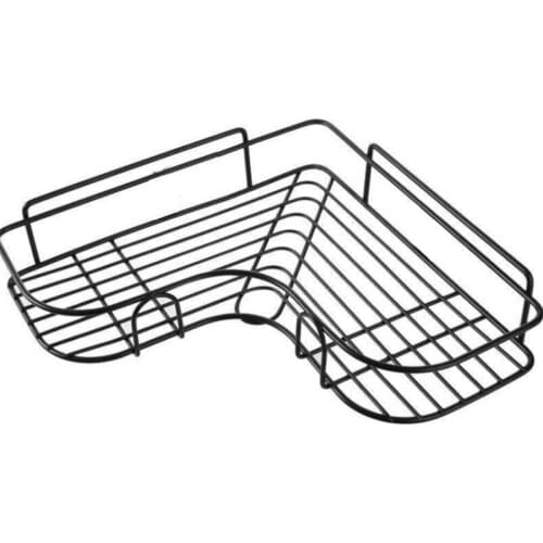 4pcs/lot Bathroom Accessories Punch Free Corner Bathroom Shelf Bathroom Fixtures Wrought Iron Storage Rack