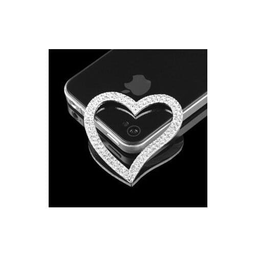 5pcs/lot Heart Cell Phone DIY Alloy Decoration With Free Shipping AC129