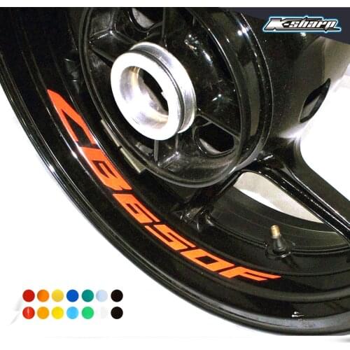 8 X custon inner rim decals wheel reflective Stickers stripes FIT HONDA CB650F