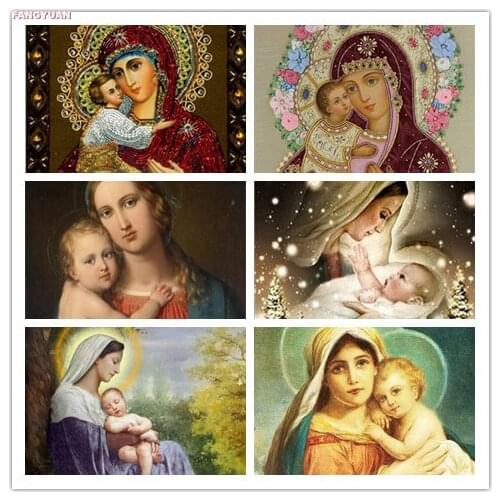 5D Diy Diamond Painting Accessories Religion Madonna Portrait Full Drill Cross Stitch Kit Diamond Embroidery Mosaic Home Decor