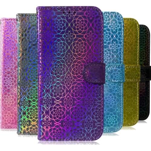 Honor 8X Honor 8A Pro 8 A 8S Wallet Case Bling Laser Shiny Luxury Leather for Huawei Honor 8A Case Honor8X 8 X 8 S X8 Shockproof