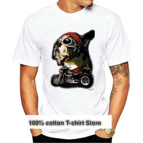 BULLDOG BIKER Funny Dog Trike Motorbikes Wild T-Shirt S M L XL