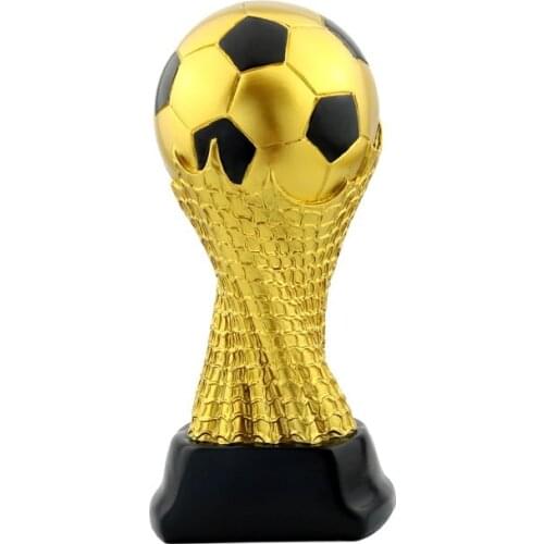 Football shape trophy Ballon soccer Trophy original style no print Golden Soccer Ball Best Football Player Soccer trophy cup