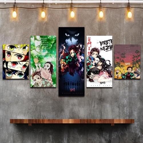 Anime Demon Slayer Canvas Painting Wall Art Print Poster Picture Decorative Painting Living Room Home Decoration