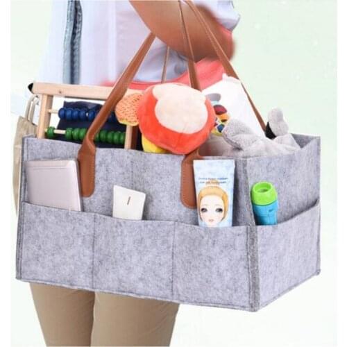 Infant Nappy Storage Bin Baby Diaper Wipes Bag Caddy Organizer Basket Easy-carry Wet Wipes Bag Snap Wipes Container-30
