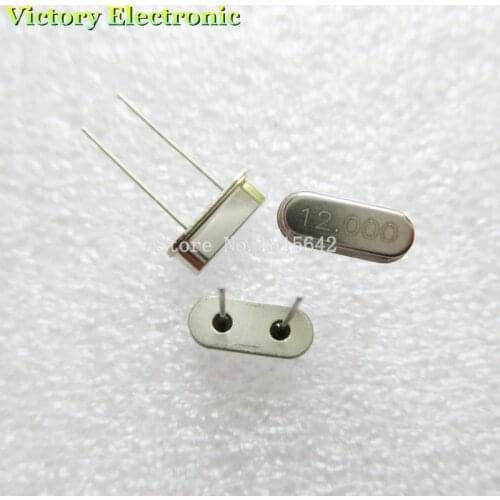 10PCS/Lot Crystal Oscillator Crystal Resonator 12MHz 12M 12.000MHz 12.000M 12.000 49S HC-49S DIP-2 Passive crystal Quartz