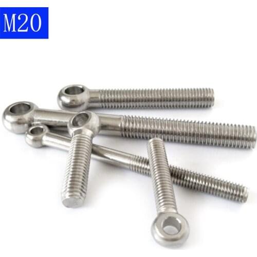 M20 - 2.5 20mm 304 Stainless Steel Machinery Shoulder Lifting Eye Screws Bolts O ring head Axle