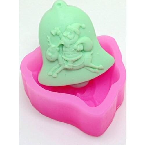 Small Bell Shaped Silicone Mold DIY Soap Candle Mould Cake Fondant Decorating Tools Christmas Gift