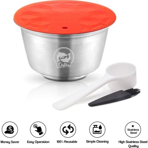 Reusable Milk Capsule Stainless Steel Refillable Milk Foam Pod Compatible with Dolce Gusto