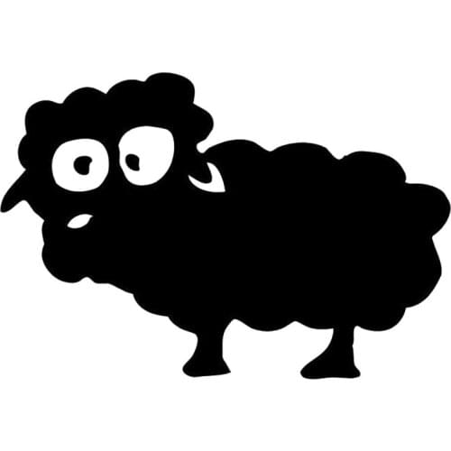 16.9cm*11.5cm Cute Lamb Sheep Farm Animal Stickers Decals Car-Styling Fashion Sticker car sticker car accessories