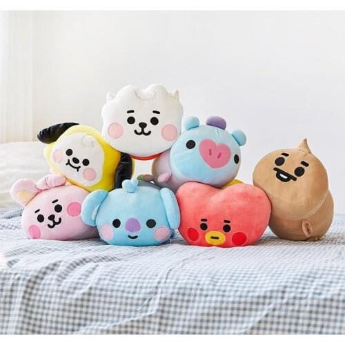 New Korean Kpop Animal Cartoon Dog Rabbit Heart Baby Sleep Cushion Lovely Pillow Home Ornaments Plush Toys Lovely Doll 24*34CM