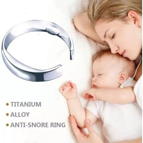 New 3 Sizes Anti Snore Ring Therapy Acupressure Treatment Against Snoring Device Snore Stopper Finger Ring Sleeping Aid
