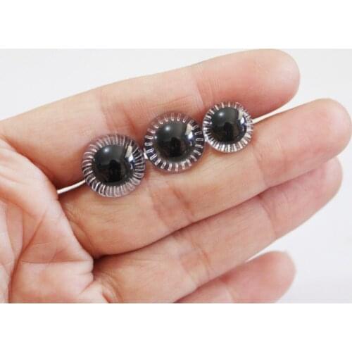 New items 12mm/14mm/15mm plastic clear toy safety eyes with washer for diy doll findings-300pcs/lot--size option