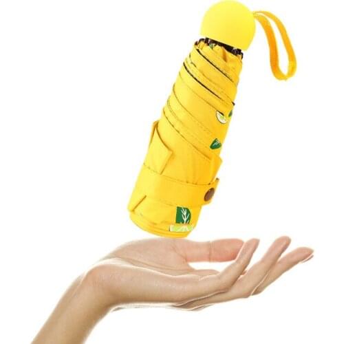 New Five-Fold Mini Sun Umbrella UV-Proof Female Ultra-Light Compact Dual-Use Pocket Umbrella Parasol