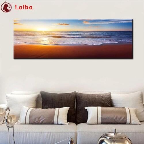 Full Diy diamond painting Natural scenery, sunset seascape picture rhinestones embroidery diamond mosaic 5d cross stitch decor