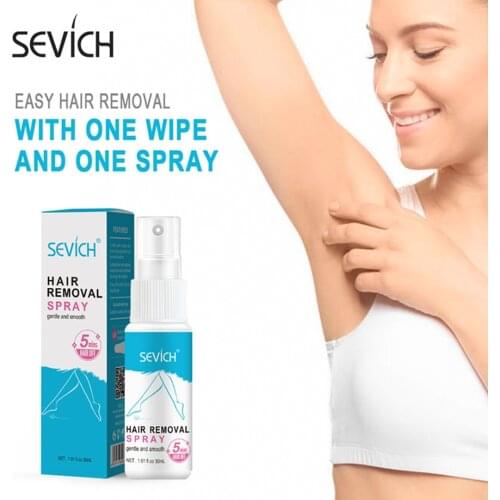 Sevich 30ml Fast Hair Removal Spray For Women And Man Beard Depilatory Painless Hair Bikini Arm Legs Armpit Hair Off Spray