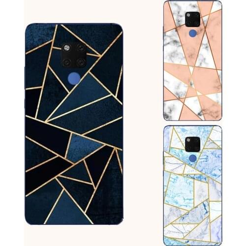 Geometric design Marble silicone phone case For Motorola Moto E4 E6 E6i E6s E7 Plus Play Power Water color aesthetic phone case