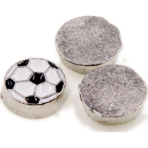 Sports Football Soccer Floating Charms For Living Memory Glass Floating Locket Pendants Necklace DIY Accessories 10pcs/lot
