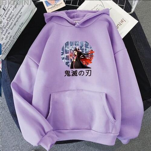 Hot Anime Cartoon Demon Slayer Printing Hoodies Men/women Sweatshirts Pullover Unisex Long Sleeves Streetwear Casual Clothes