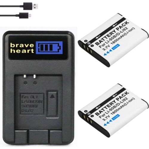 TYPE-C charger LI-50B LI 50B Battery for Olympus VR-340 1010 1020 1030SW Tough 6000 6020 8000 8010 MJU 1010 1020 TG 610 810 XZ-1