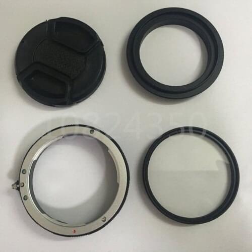 4in1 1 set Camera UV Filter+ Lens Filter Ring + Reverse Macro Adapter + Lens Cap For Nikon D90 D3300 D5200 D5300 D5500 D7100