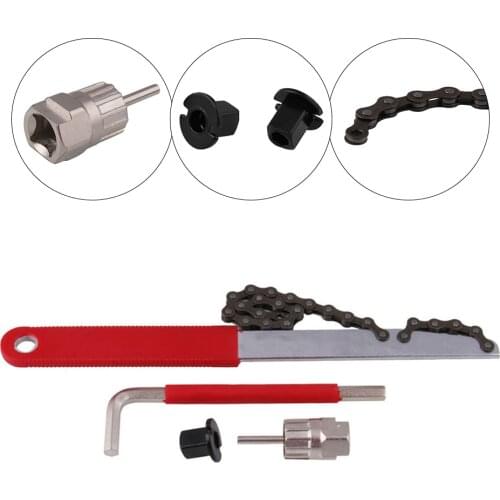 Bike Cassette Removal Tool With Chain Whip And Auxiliary Wrench Bicycle Sprocket Removal Tools Sprocket Remover Tool Accessories