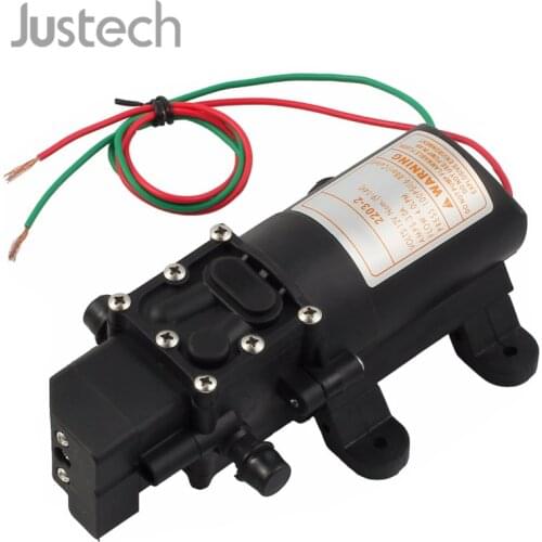 Justech DC 12V 60W Water Pump Micro Electric Diaphragm Water Sprayer Car Wash Pump 4L/min High Pressure Agricultural Boat Pump