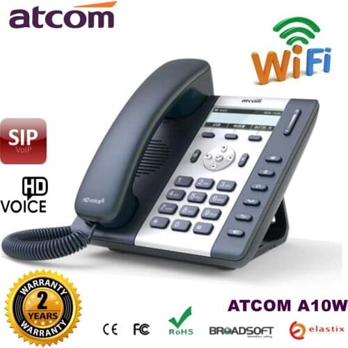 Brand ATCOM A10W WIFI VoIP SIP Phone supports 3 sip lines business wireless Desktop IP telephone SOHO office device