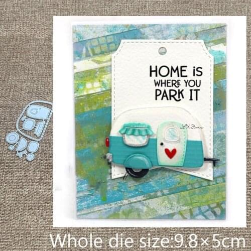 XLDesign Craft Metal stencil mold Cutting Dies Camper car decoration scrapbook die cuts Album Paper Card Craft Embossing